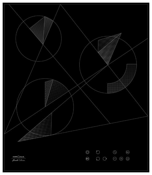 Krona steel FIDATO 45 BL электрическая варочная поверхность