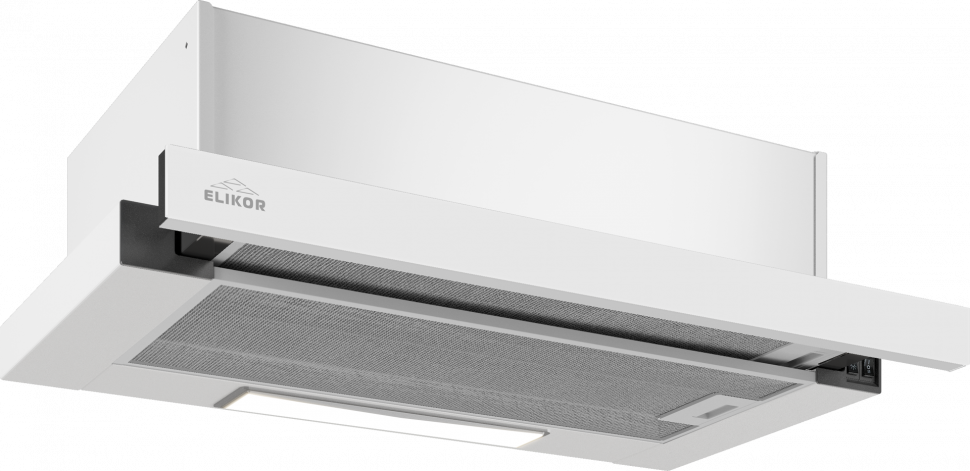 Elikor Slide Glass 60П-1000 белый/белый вытяжка