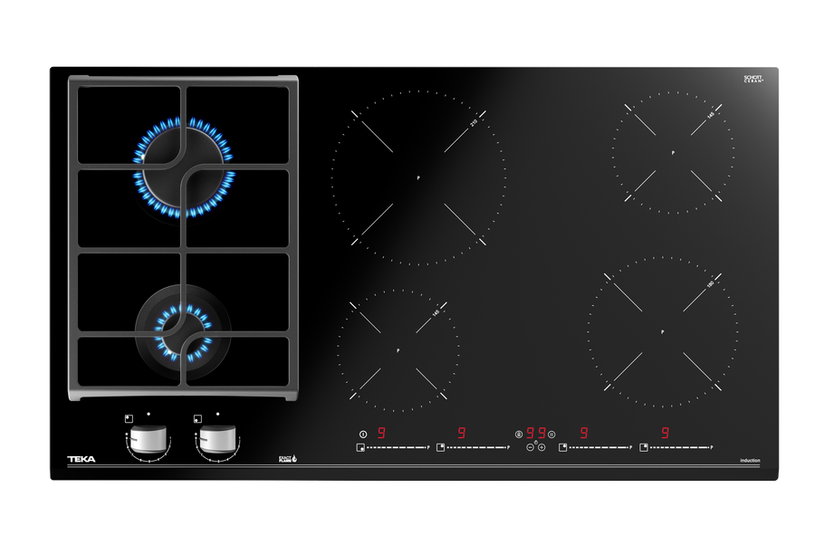 Teka HYBRID JZC 96324 ABN BLACK комбинированная варочная панель газ+индукция