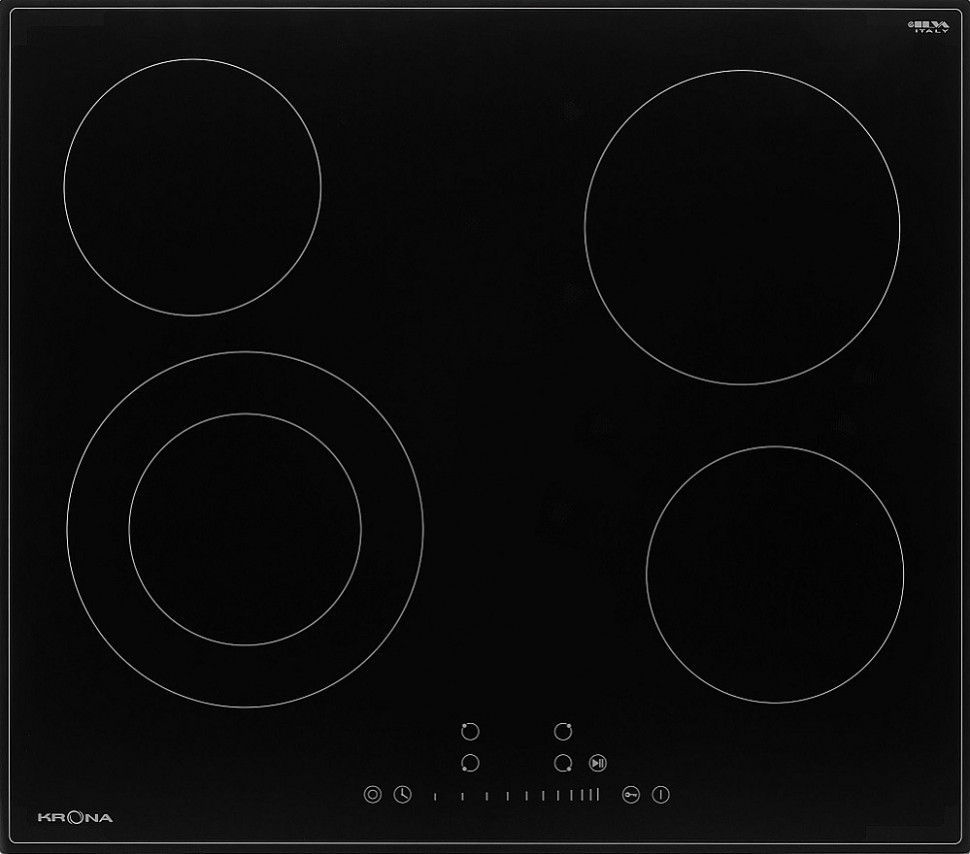 Krona steel LAUREL 60 BL электрическая варочная поверхность