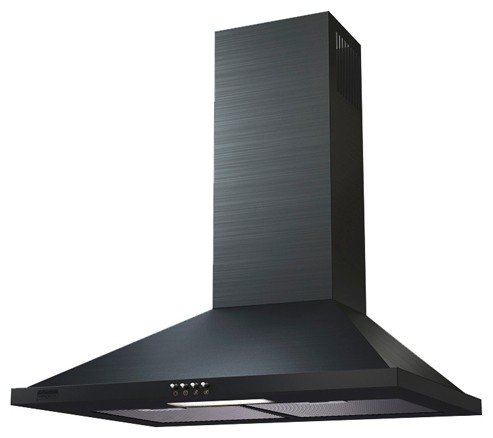 Krona steel BELLA 600 BLACK push button вытяжка купольная