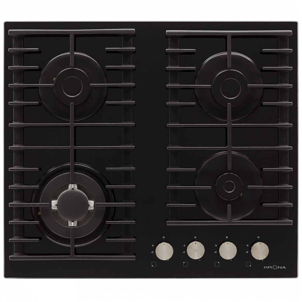 Krona steel HAGEL 60 BL W газовая варочная поверхность