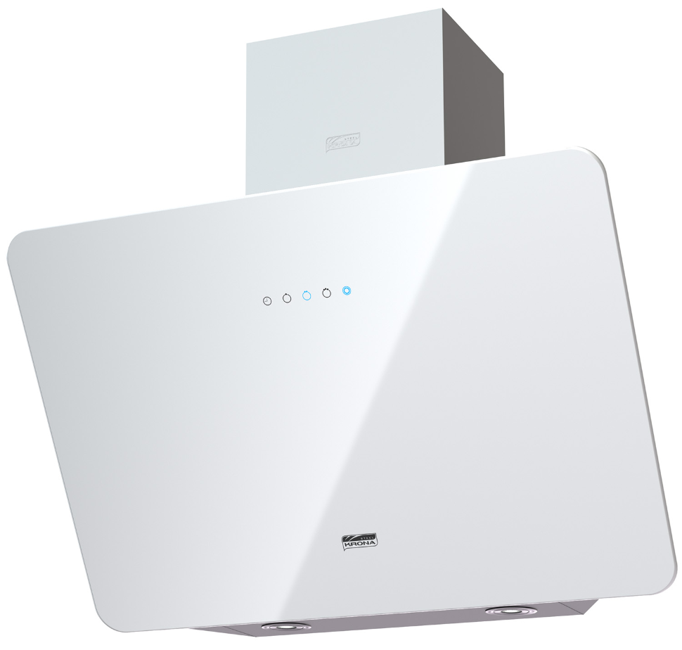 Krona steel LIORA 600 white S вытяжка кухонная
