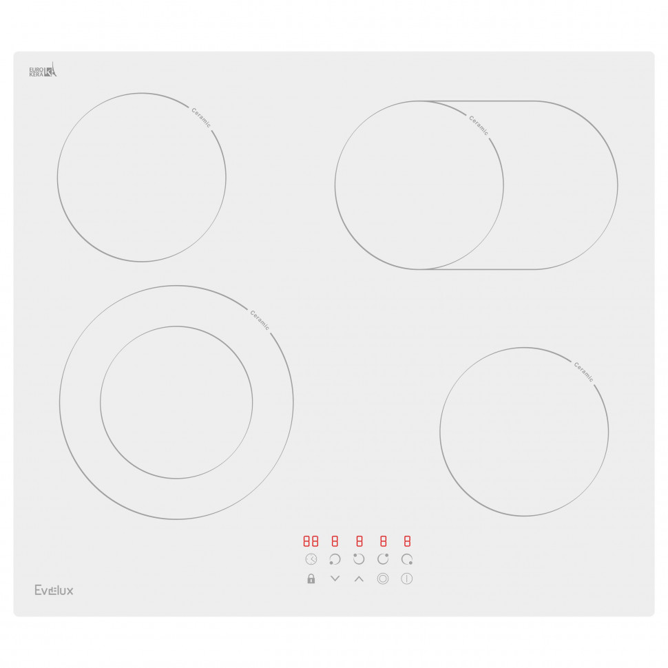 Evelux HEV 642 W электрическая варочная панель