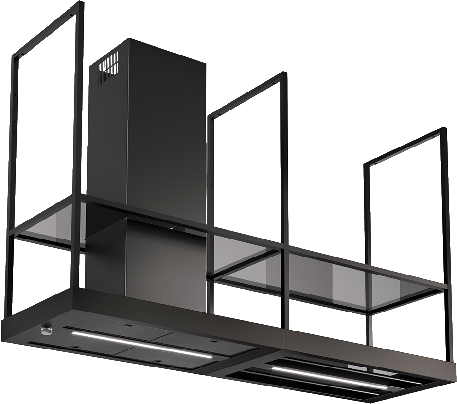 Faber T-SHELF EV8 BK MATT A180 островная вытяжка