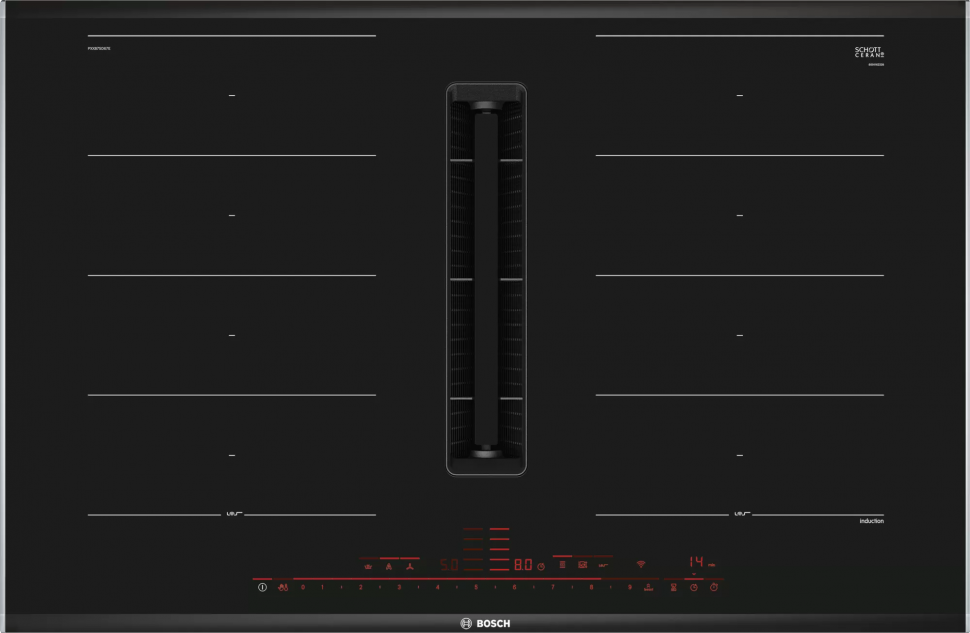 Bosch PXX875D67E индукционная варочная поверхность с вытяжкой