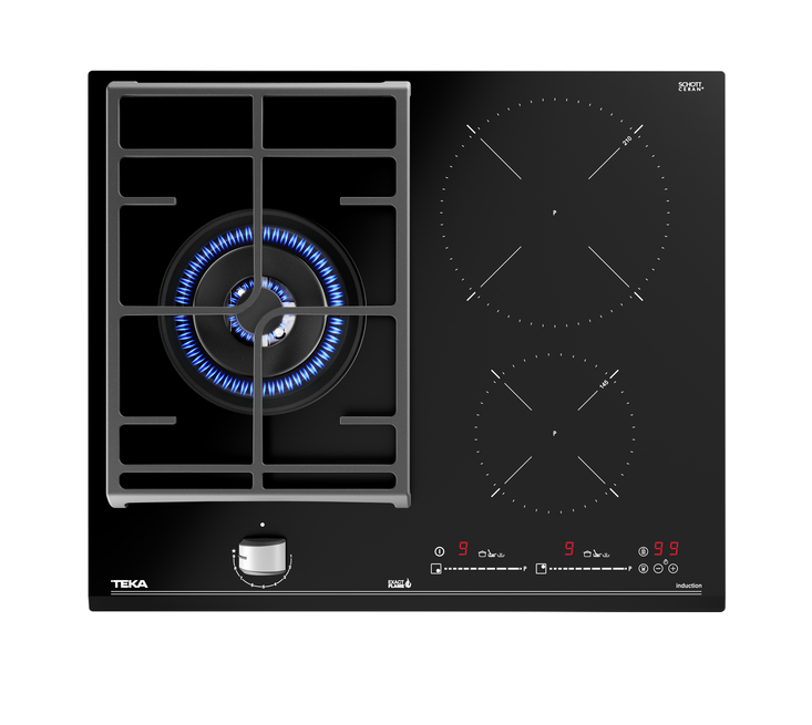 Teka HYBRID JZC 63312 ABN BLACK комбинированная варочная панель газ+индукция
