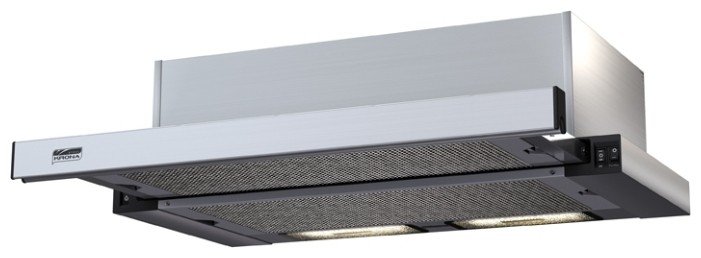 Krona steel KAMILLA 600 INOX 2М вытяжка встраиваемая выдвижная