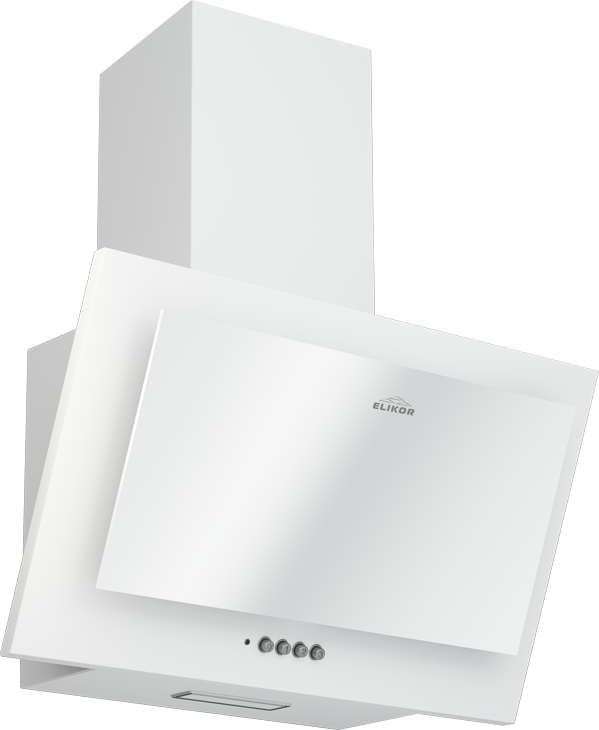 Elikor Коралл 50П-430-К3Д  белый/белое стекло вытяжка