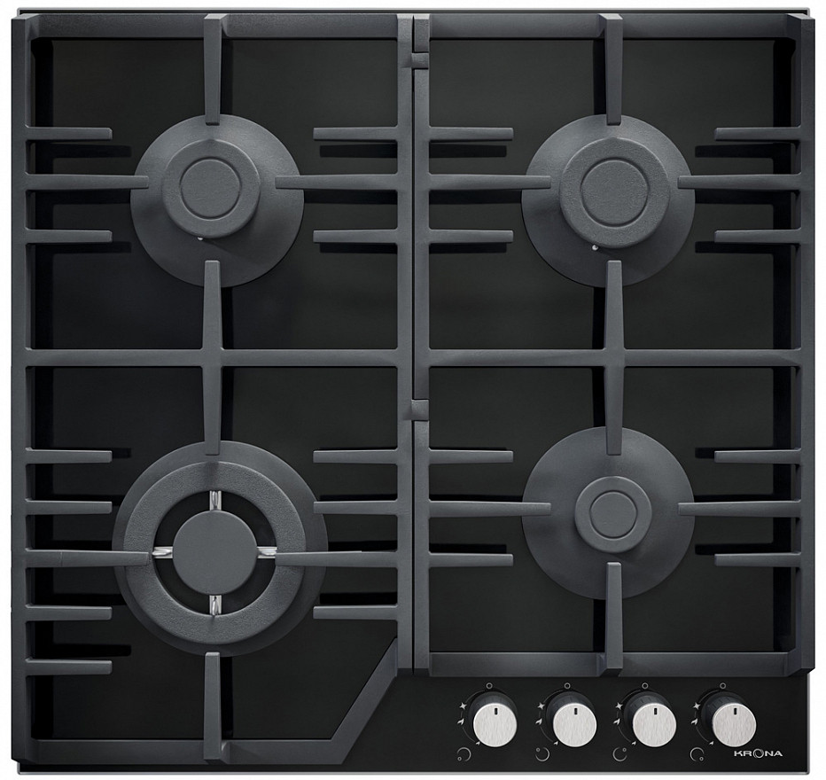 Krona steel CORNIOLA 60 BL газовая варочная поверхность