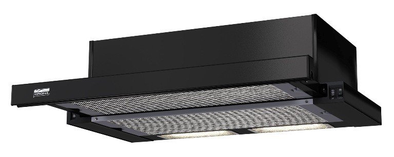 Krona steel KAMILLA 600 BLACK 2М вытяжка встраиваемая телескопическая