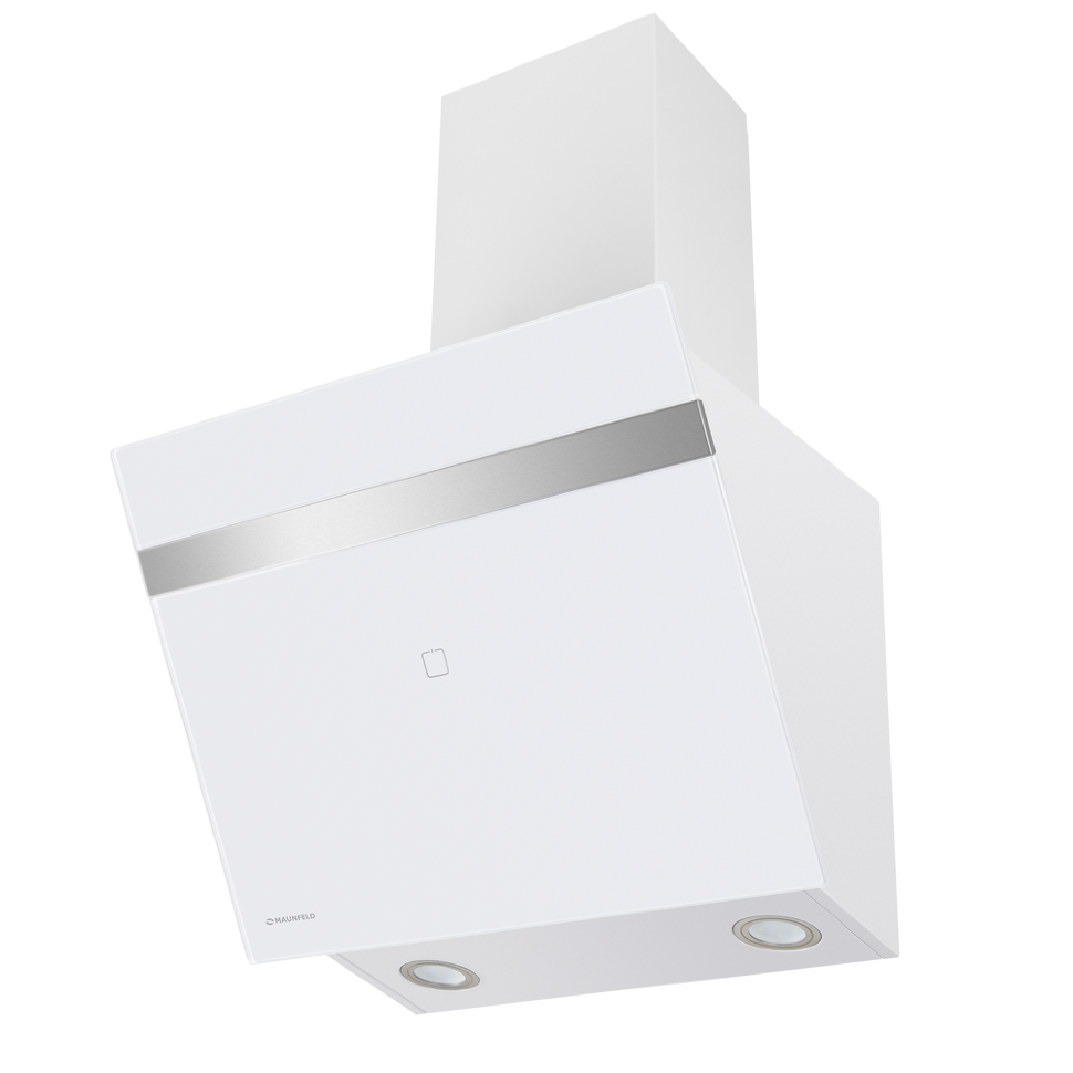 Maunfeld MEDWAY 60 Glass White/ Stripe Inox вытяжка наклонная