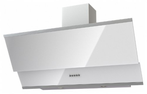 Krona steel IRIDA 900 white push button вытяжка наклонная