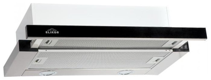 Elikor Интегра GLASS 60Н-400-В2Д нерж/стекло черное вытяжка встраиваемая телескопическая