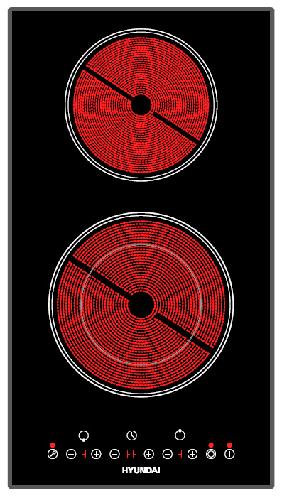Hyundai HHE 3285 BG электрическая варочная поверхность