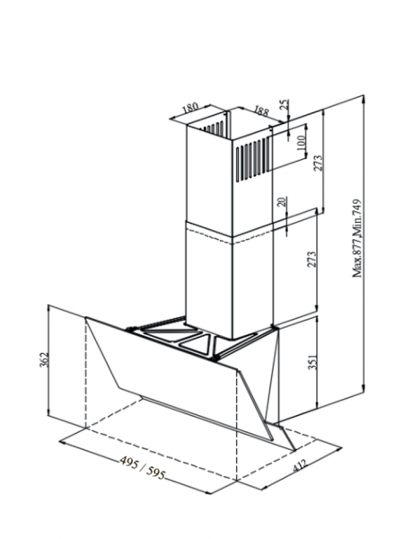 Monsher ROUEN 60 Blanc Verre вытяжка