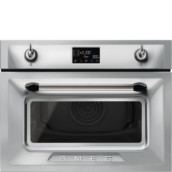 Smeg SO4902M1X компактный электрический духовой шкаф с СВЧ