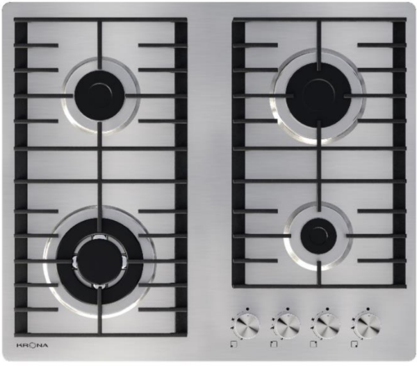 Krona steel HAGEL 60 IX W газовая варочная поверхность
