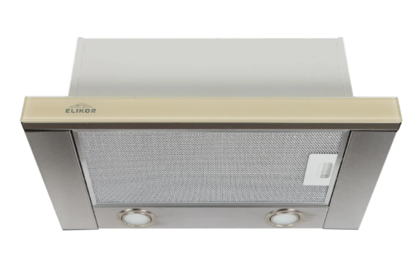 Elikor Интегра GLASS 50Н-400-В2Д нерж/стекло бежевое вытяжка встраиваемая телескопическая