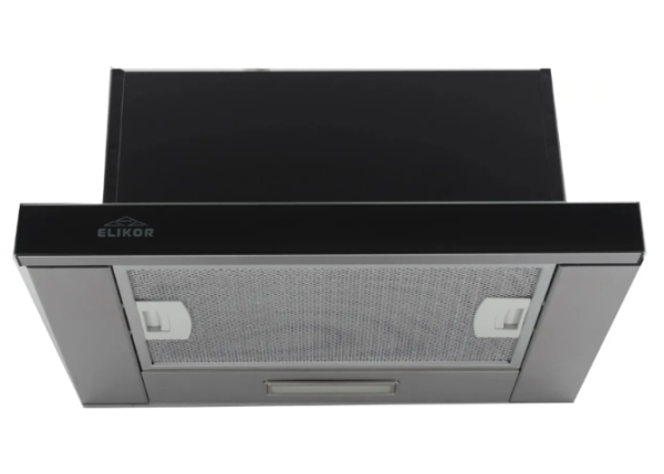 Elikor Интегра GLASS 45Н-400-В2Д нерж/стекло черное вытяжка встраиваемая телескопическая
