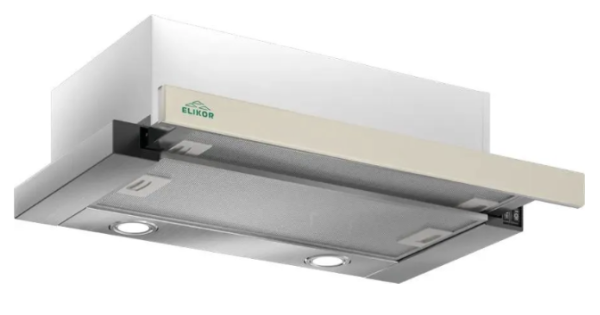 Elikor Интегра GLASS 45Н-400-В2Д нерж/стекло бежевое вытяжка встраиваемая телескопическая