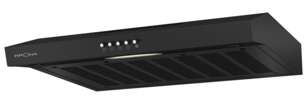 Krona steel ERMINA 600 black PB вытяжка кухонная
