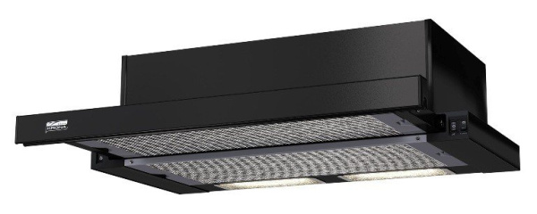 Krona steel KAMILLA 600 BLACK 2М вытяжка встраиваемая телескопическая