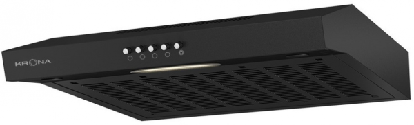 Krona steel ERMINA 500 black PB вытяжка кухонная