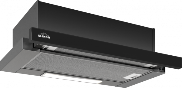 Elikor Slide Glass 60П-1000 черный/черный вытяжка