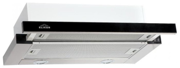 Elikor Интегра GLASS 60Н-400-В2Д нерж/стекло черное вытяжка встраиваемая телескопическая